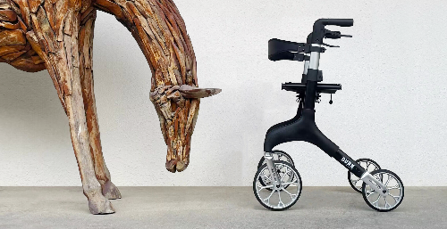 Rollator Manhattan Zwart - Hulpmiddeldiscounter.nl
