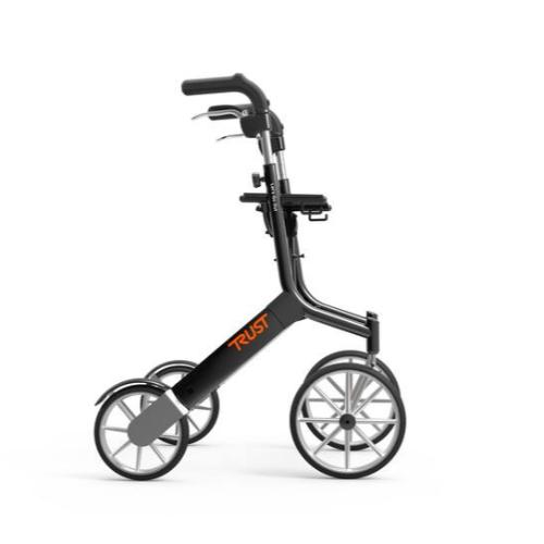 Lichtgewicht Rollator Mat Zwart-Let's Go Out - Hulpmiddeldiscounter.nl